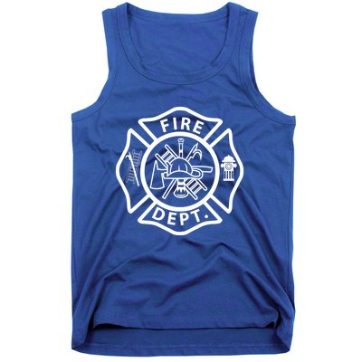 Fire Departt Logo Uniform Fire Symbol Firefighter Gear Gift Tank Top