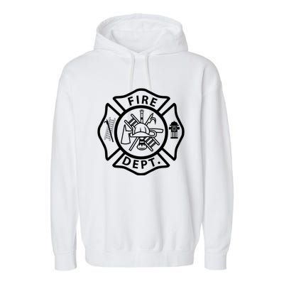 Fire Departt Logo Uniform Fire Symbol Firefighter Gear Gift Garment-Dyed Fleece Hoodie