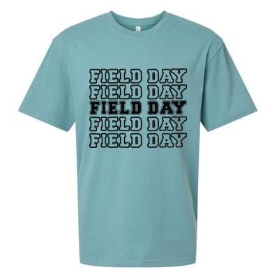 Field Day Last Day OF School Teacher Sueded Cloud Jersey T-Shirt