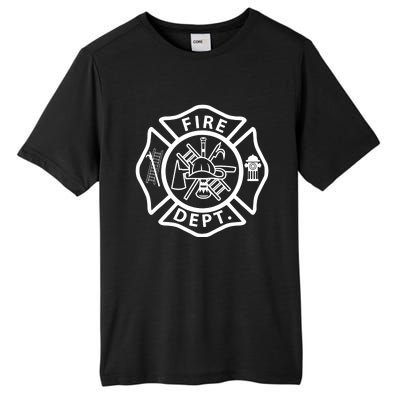 Fire Department Logo Uniform Fireman Symbol Firefighter Gear Tall Fusion ChromaSoft Performance T-Shirt