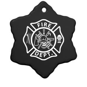 Fire Department Logo Uniform Fireman Symbol Firefighter Gear Ceramic Star Ornament