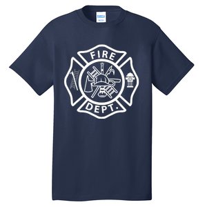 Fire Department Logo Uniform Fireman Symbol Firefighter Gear Tall T-Shirt