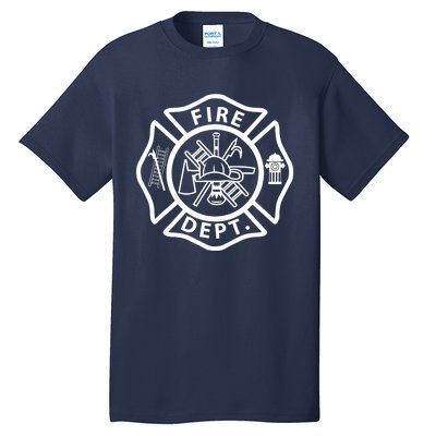 Fire Department Logo Uniform Fireman Symbol Firefighter Gear Tall T-Shirt