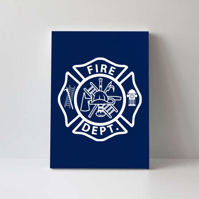 Fire Department Logo Uniform Fireman Symbol Firefighter Gear Canvas