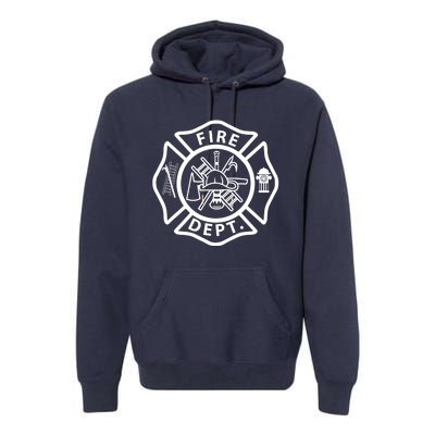 Fire Department Logo Uniform Fireman Symbol Firefighter Gear Premium Hoodie