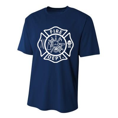 Fire Department Logo Uniform Fireman Symbol Firefighter Gear Performance Sprint T-Shirt