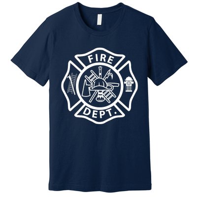 Fire Department Logo Uniform Fireman Symbol Firefighter Gear Premium T-Shirt