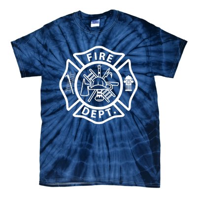 Fire Department Logo Uniform Fireman Symbol Firefighter Gear Tie-Dye T-Shirt