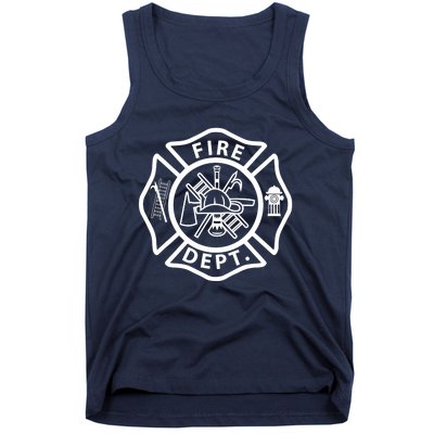 Fire Department Logo Uniform Fireman Symbol Firefighter Gear Tank Top