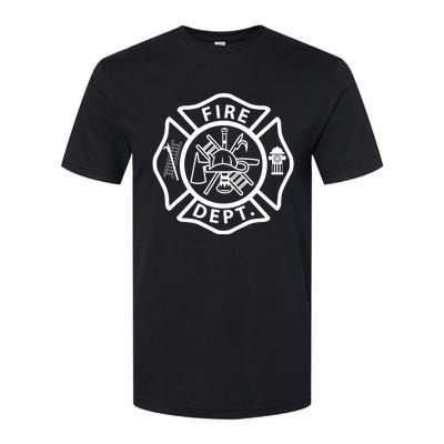 Fire Department Logo Uniform Fireman Symbol Firefighter Gear Softstyle CVC T-Shirt