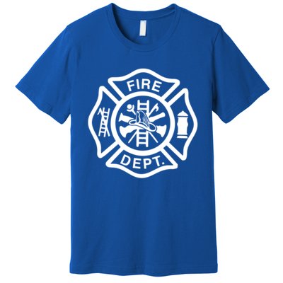 Fire Departt Logo Uniform Fire Symbol Firefighter Gear Gift Premium T-Shirt