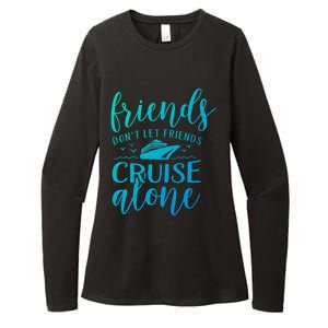 Friends Dont Let Cruise Alone Beach Summer Vacation Nautical Gift Womens CVC Long Sleeve Shirt