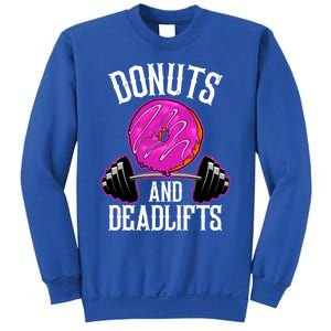 Funny Doughnut Lover Donuts And Deadlifts Fitness Gym Donut Gift Sweatshirt