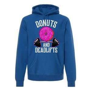 Funny Doughnut Lover Donuts And Deadlifts Fitness Gym Donut Gift Premium Hoodie