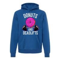 Funny Doughnut Lover Donuts And Deadlifts Fitness Gym Donut Gift Premium Hoodie