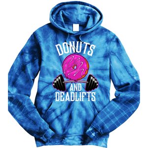 Funny Doughnut Lover Donuts And Deadlifts Fitness Gym Donut Gift Tie Dye Hoodie