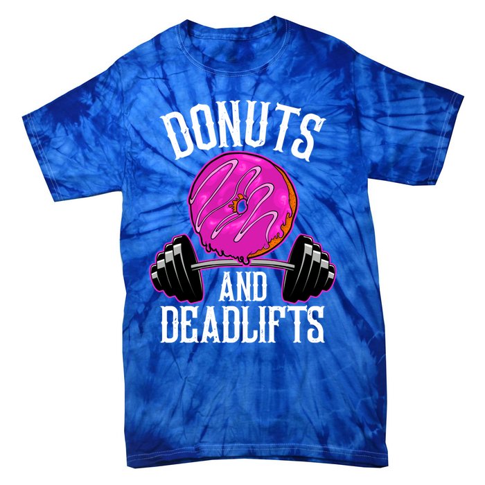 Funny Doughnut Lover Donuts And Deadlifts Fitness Gym Donut Gift Tie-Dye T-Shirt