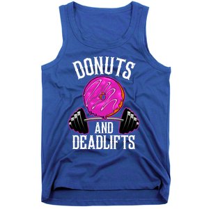 Funny Doughnut Lover Donuts And Deadlifts Fitness Gym Donut Gift Tank Top