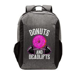 Funny Doughnut Lover Donuts And Deadlifts Fitness Gym Donut Gift Vector Backpack