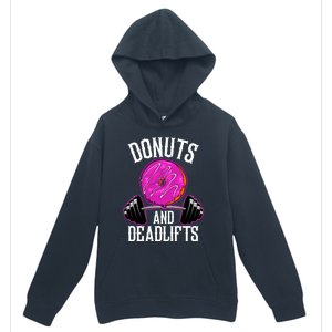 Funny Doughnut Lover Donuts And Deadlifts Fitness Gym Donut Gift Urban Pullover Hoodie