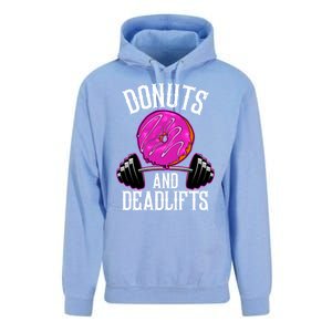 Funny Doughnut Lover Donuts And Deadlifts Fitness Gym Donut Gift Unisex Surf Hoodie