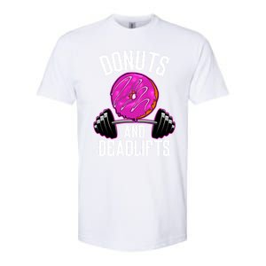 Funny Doughnut Lover Donuts And Deadlifts Fitness Gym Donut Gift Softstyle CVC T-Shirt