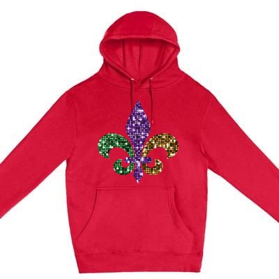 Fleur De Lis Mardi Gras Symbol Premium Pullover Hoodie