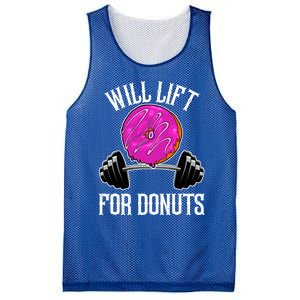 Funny Doughnut Lover Will Lift For Donuts Fitness Gym Donut Cool Gift Mesh Reversible Basketball Jersey Tank