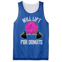 Funny Doughnut Lover Will Lift For Donuts Fitness Gym Donut Cool Gift Mesh Reversible Basketball Jersey Tank