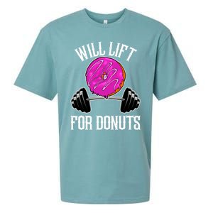 Funny Doughnut Lover Will Lift For Donuts Fitness Gym Donut Cool Gift Sueded Cloud Jersey T-Shirt