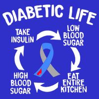 Funny Diabetic Life Cycle Diabetes Awareness Button