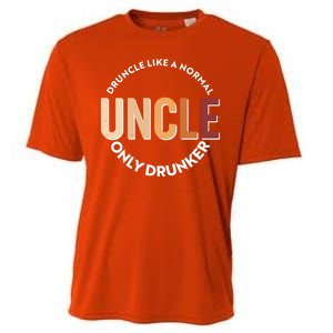 Funny Druncle Like A Normal Uncle Only Drunker Cooling Performance Crew T-Shirt