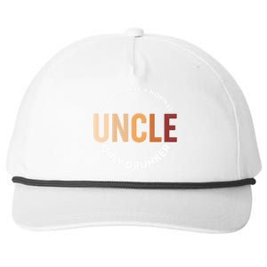 Funny Druncle Like A Normal Uncle Only Drunker Snapback Five-Panel Rope Hat