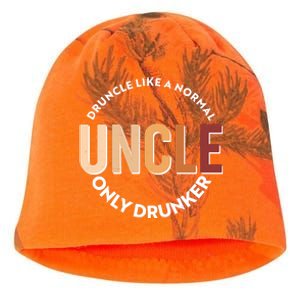 Funny Druncle Like A Normal Uncle Only Drunker Kati - Camo Knit Beanie