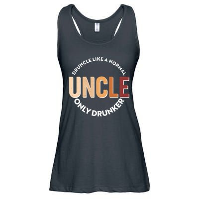 Funny Druncle Like A Normal Uncle Only Drunker Ladies Essential Flowy Tank