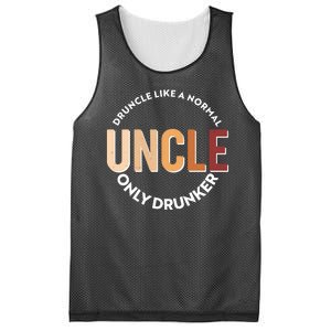 Funny Druncle Like A Normal Uncle Only Drunker Mesh Reversible Basketball Jersey Tank