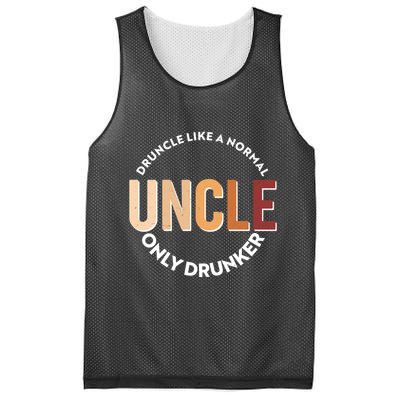Funny Druncle Like A Normal Uncle Only Drunker Mesh Reversible Basketball Jersey Tank