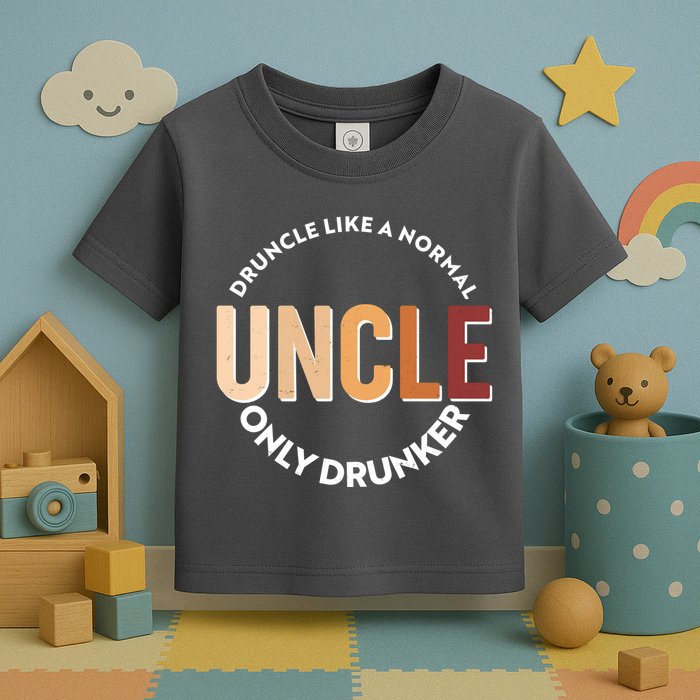 Funny Druncle Like A Normal Uncle Only Drunker Toddler T-Shirt
