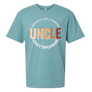 Funny Druncle Like A Normal Uncle Only Drunker Sueded Cloud Jersey T-Shirt