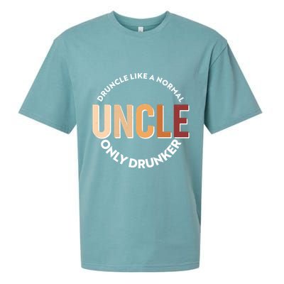 Funny Druncle Like A Normal Uncle Only Drunker Sueded Cloud Jersey T-Shirt