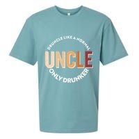 Funny Druncle Like A Normal Uncle Only Drunker Sueded Cloud Jersey T-Shirt