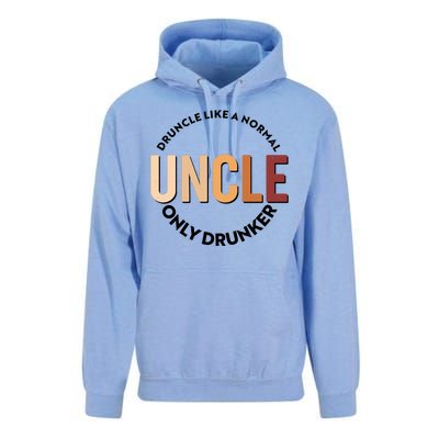 Funny Druncle Like A Normal Uncle Only Drunker Unisex Surf Hoodie