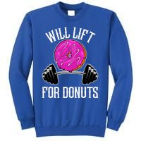 Funny Doughnut Lover Will Lift For Donuts Fitness Gym Donut Gift Sweatshirt