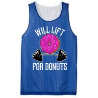 Funny Doughnut Lover Will Lift For Donuts Fitness Gym Donut Gift Mesh Reversible Basketball Jersey Tank