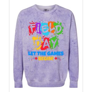 Field Day Let The Games Begin Sporty Day Colorblast Crewneck Sweatshirt