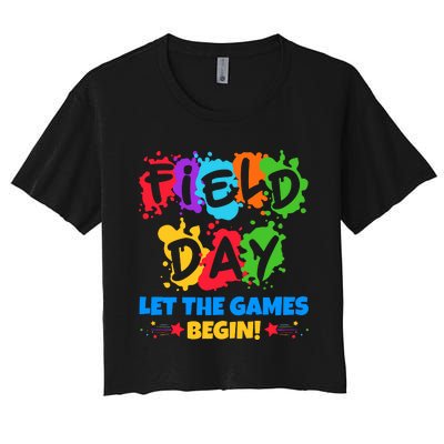 Field Day Let The Games Begin Sporty Day Women's Crop Top Tee