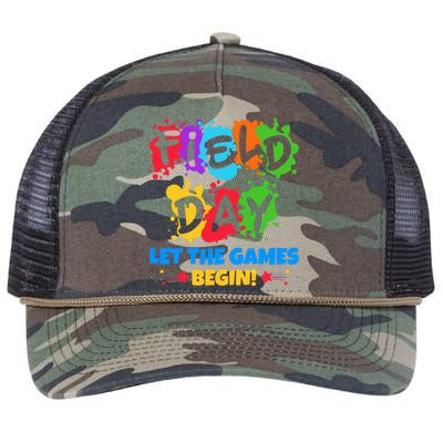 Field Day Let The Games Begin Sporty Day Retro Rope Trucker Hat Cap