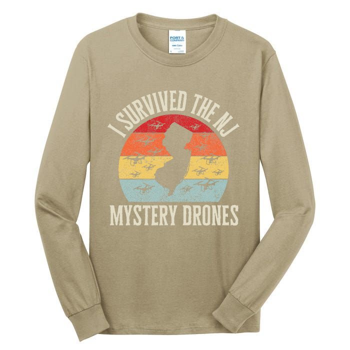 Funny Drone Lover I Survived The New Jersey Mystery Drones Tall Long Sleeve T-Shirt