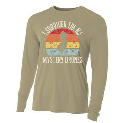 Funny Drone Lover I Survived The New Jersey Mystery Drones Cooling Performance Long Sleeve Crew