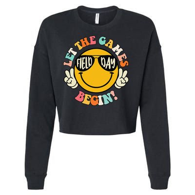 Field Day Let The Games Begin 2025 Teachers Cropped Pullover Crew